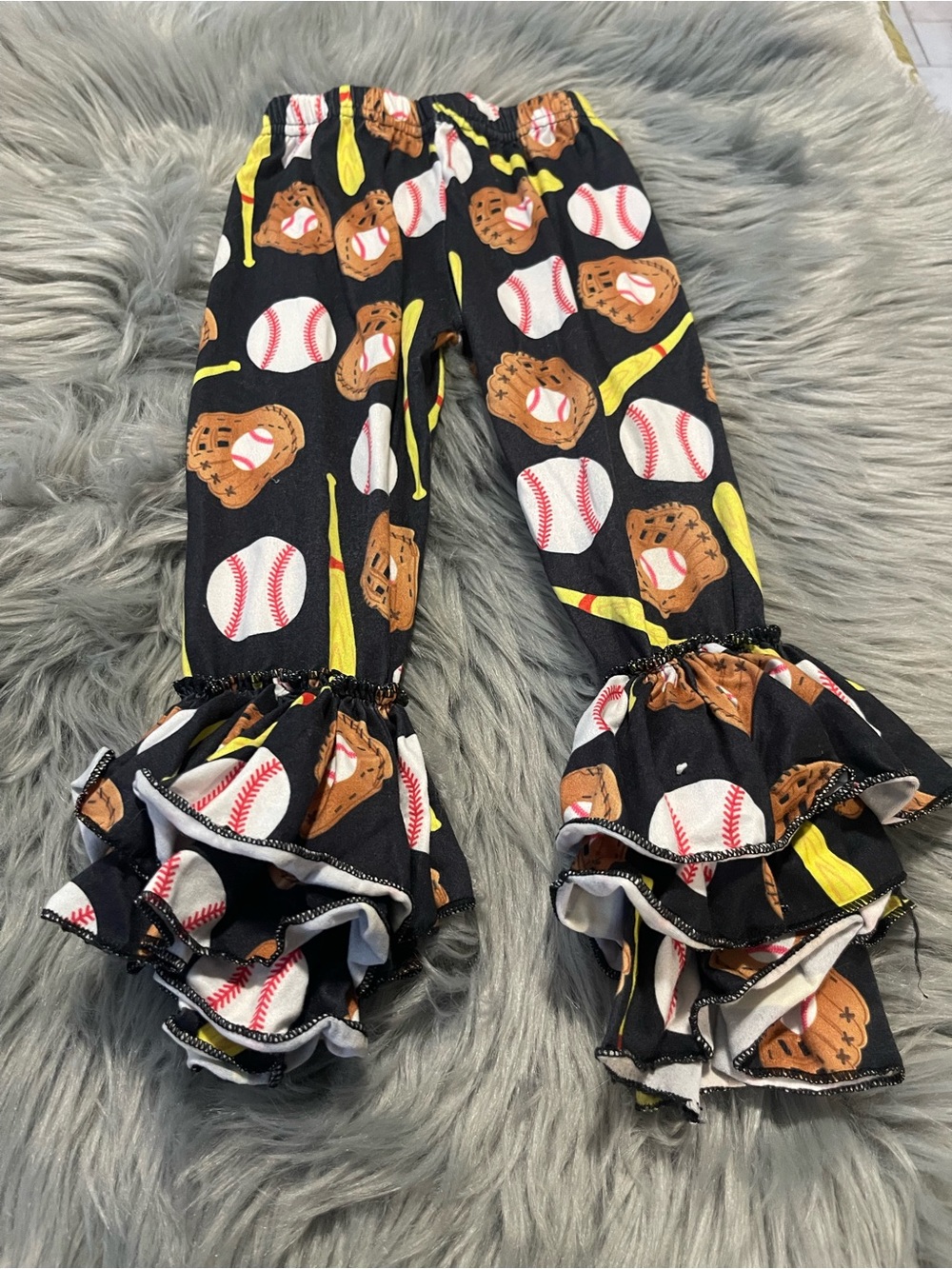 Boutique baseball ruffle pants size 18 months #2829